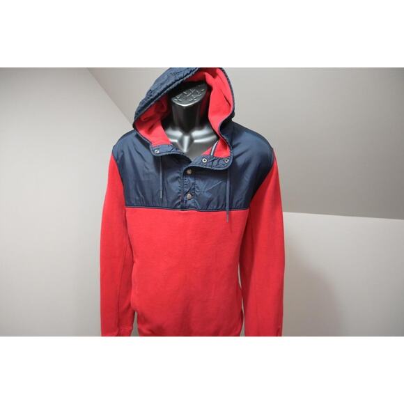 Nautica Hoodie Jacket Snap Neck Sailing Red Long Sleve Size XL - Picture 1 of 11